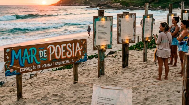 Exposição literária Mar de Poesia recebe poemas de moradores de Saquarema