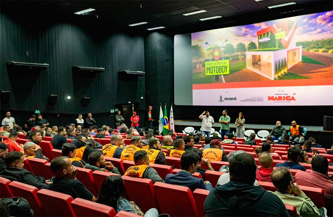 Encontro em Maricá discute pontos de apoio e financiamento para motoboys e entregadores.
